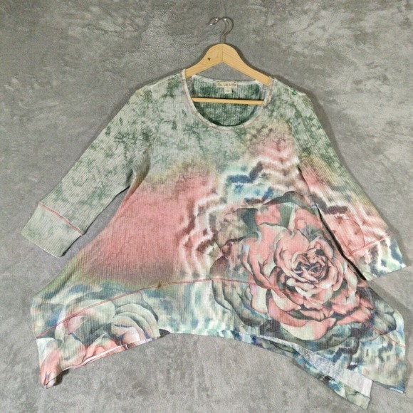 Live And Let Live Womens Shirt Medium Floral Print Cottagecore‎ - Picture 1 of 7